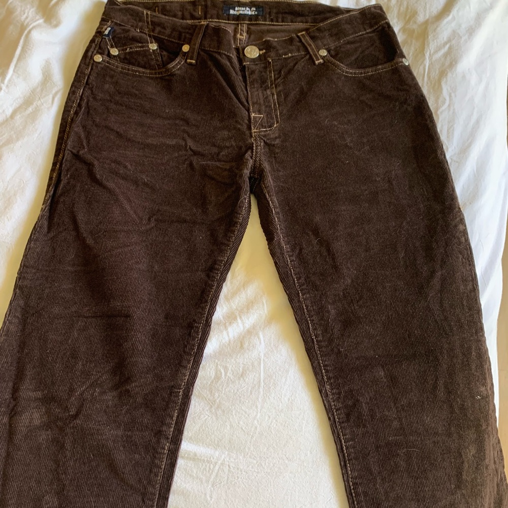 Rock & Republic Brown Corduroy Low-Rise Pants